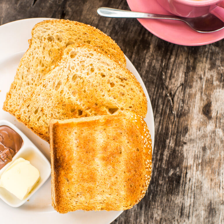 Indian toast with coffee